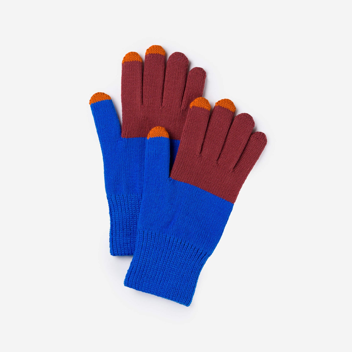 Colorblock Knit Touchscreen One Size Glove Colorful Fingertips Colorful Cute Gloves Holiday Gift