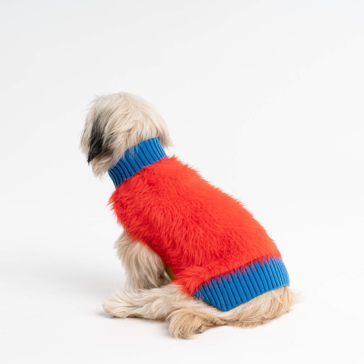 Furry Faux Fur Fuzzy Knit Dog Sweater Turtleneck Cute Fur
