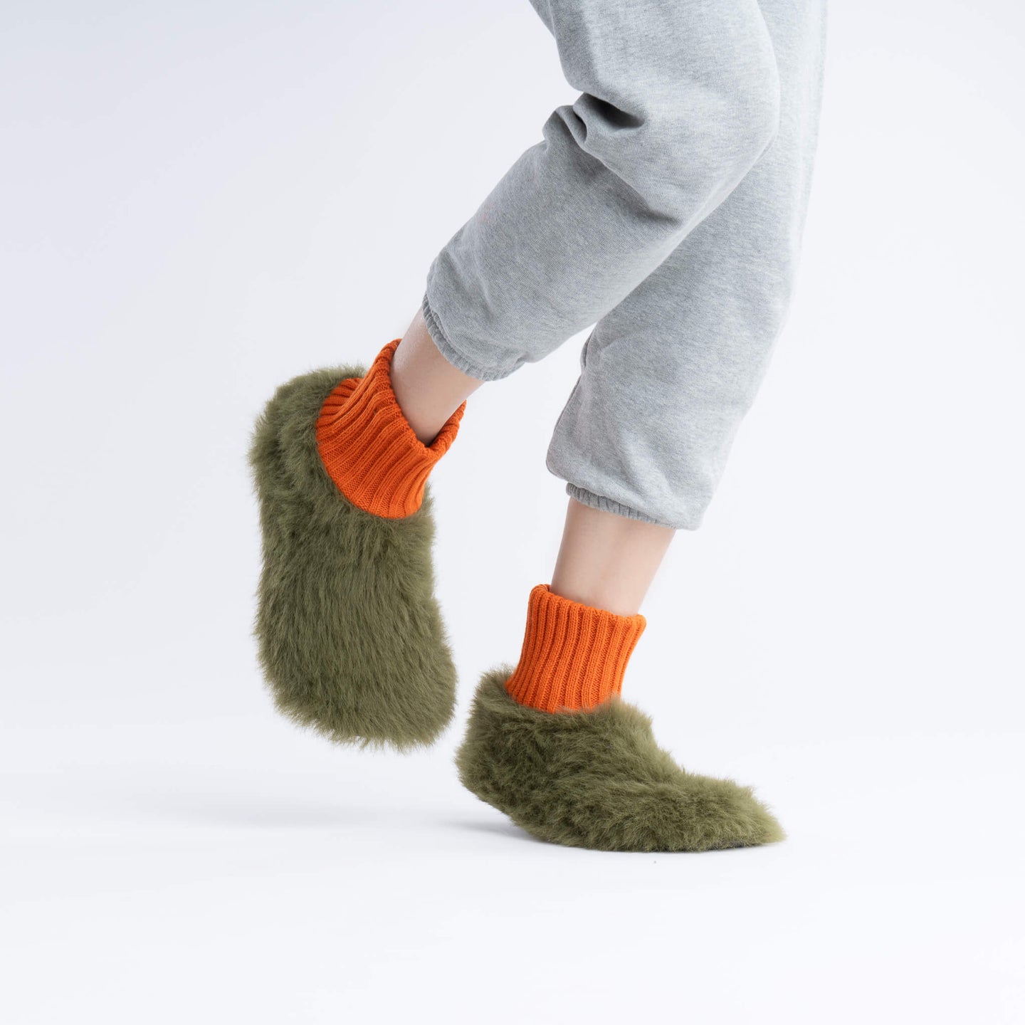 Furry Fuzzy Sock Slippers Monster Muppet Booties Warm Fuzzy Slippers
