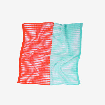 Poppy Jade | Poolhouse Bandana Kerchief Knit Scarf Transparent Slinky