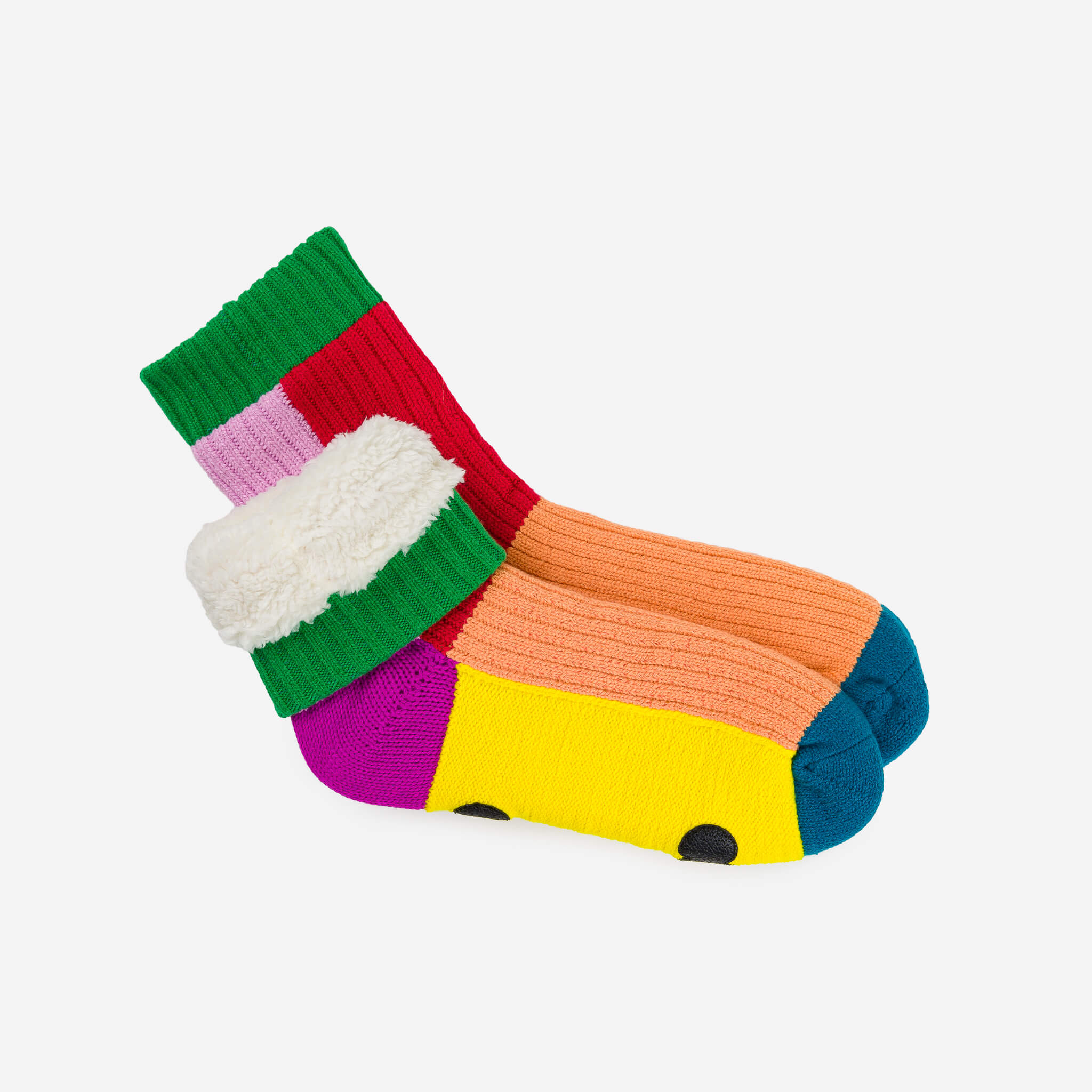 Kaleidoscope Knit House Socks Cozy Indoor Fleece Lined Mens Womens kaleidoscope-knit-house-socks-cozy-indoor-fleece-lined-mens-womens