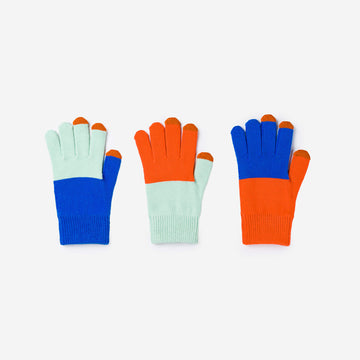 Poppy Cobalt | Pair and Spare Gloves Set of 3 Mismatched Gift Winter Gloves