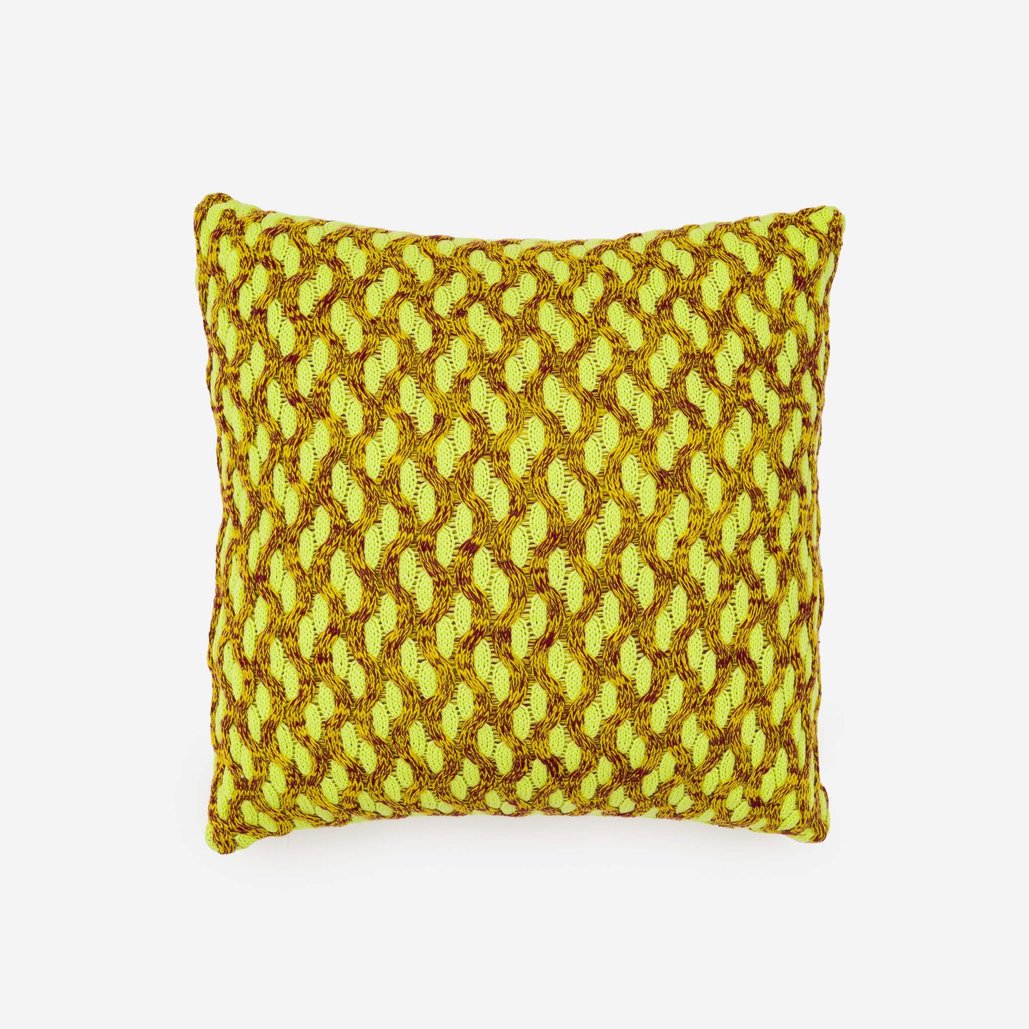 Squiggle Cable Knit Pillow Cover Reversible