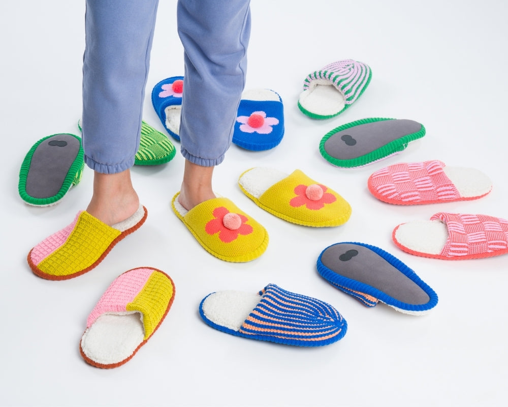 verloop colorful knit slippers