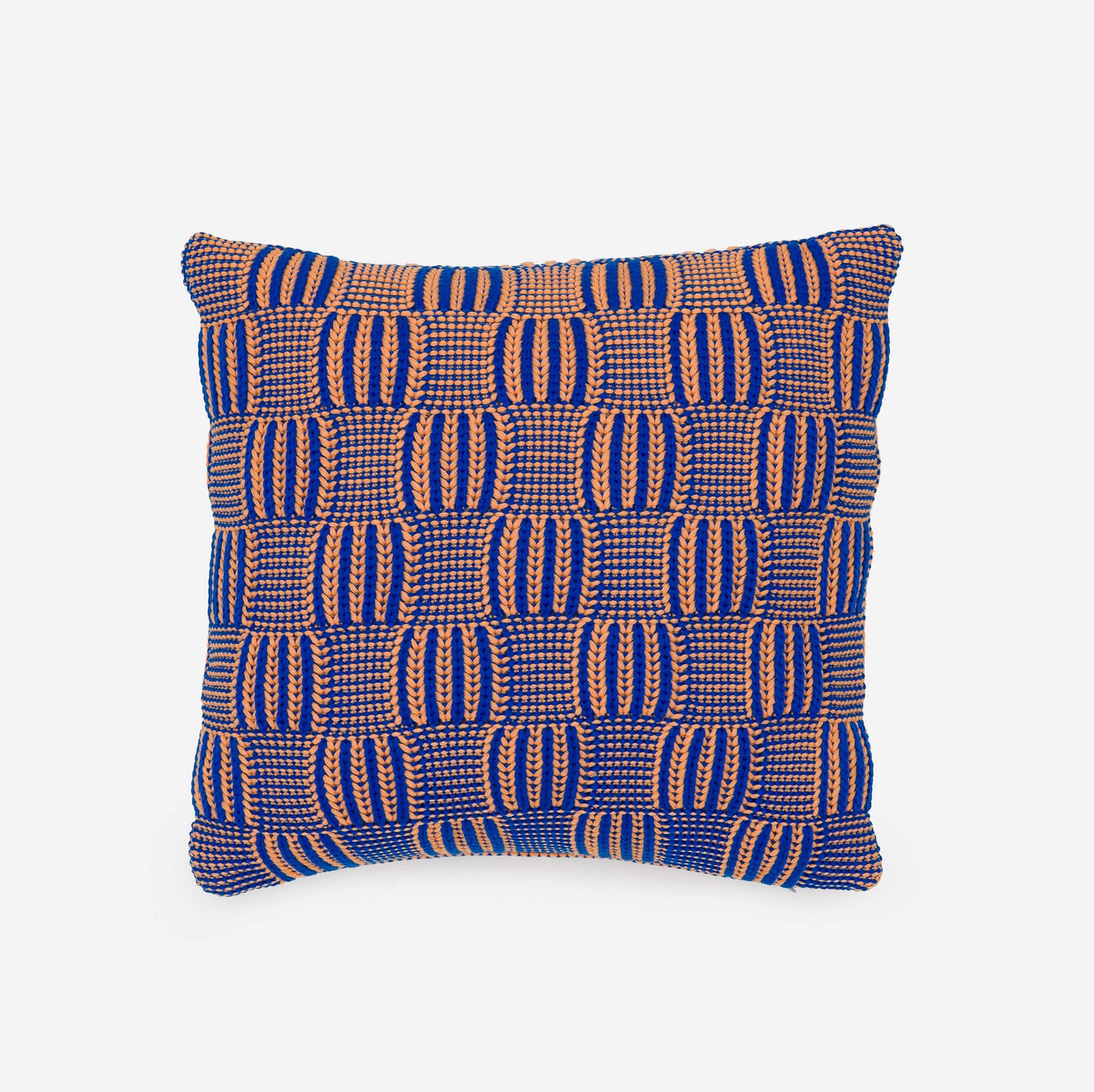 Chunky Checkerboard Pillow Cover Knit Texture Graphic Effect