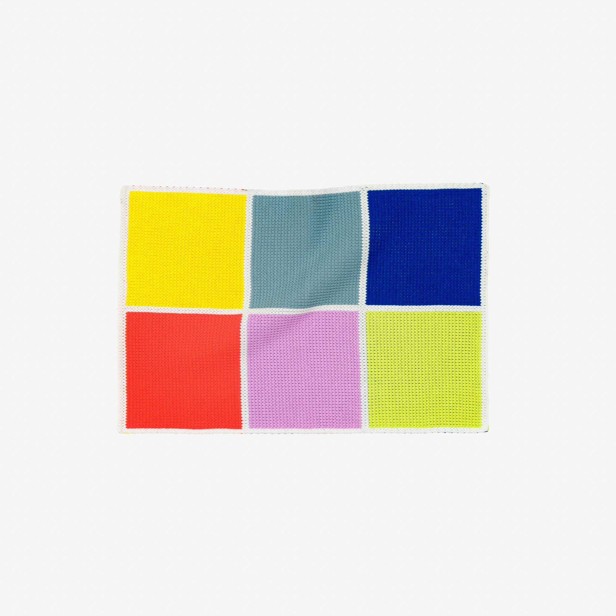 Colorblock Mini Rug Colorful Multipurpose Small Knit Area Rug
