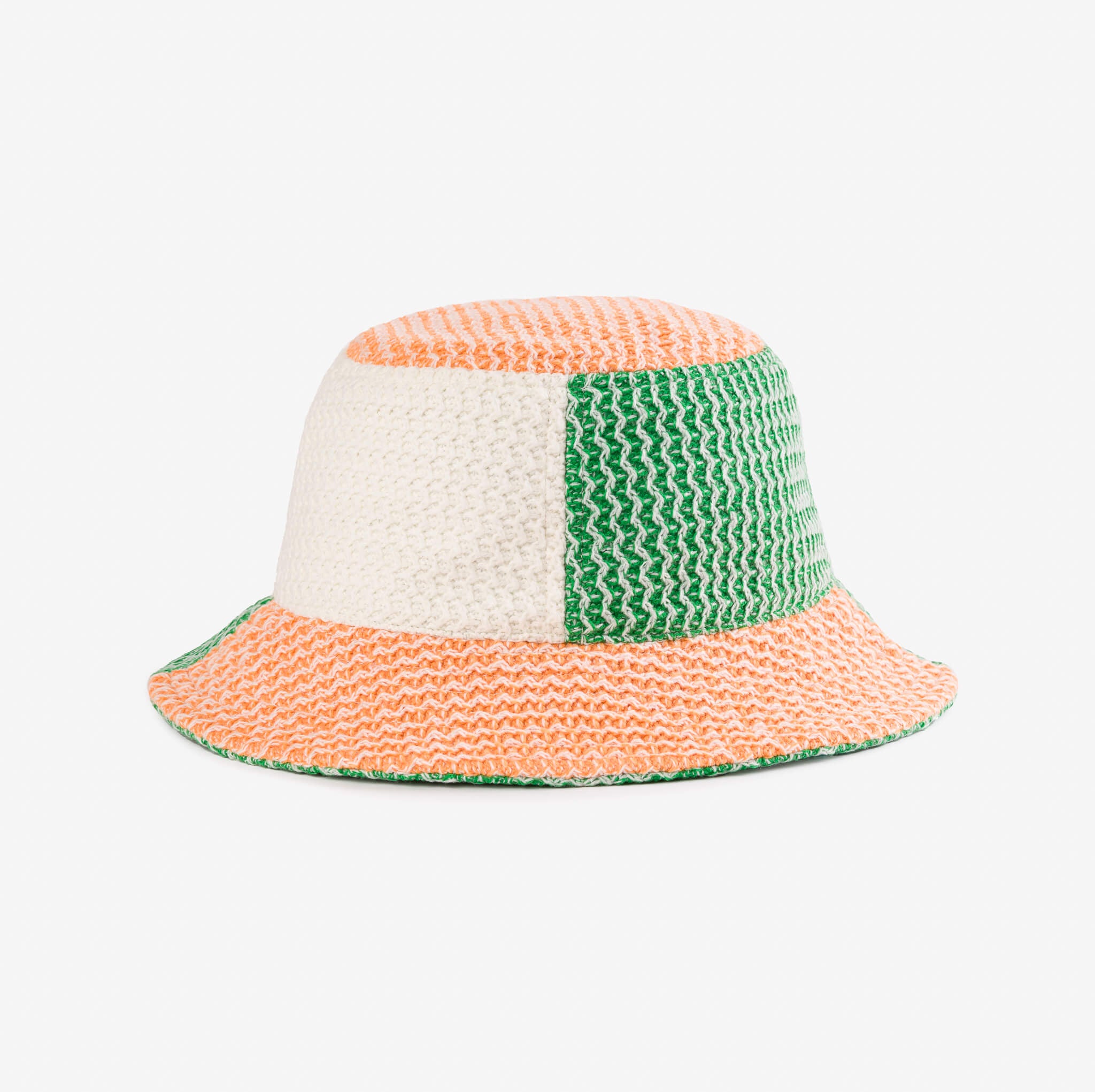 Squiggle Stripe Bucket Hat - Knit Bucket Hat Crushable Packable