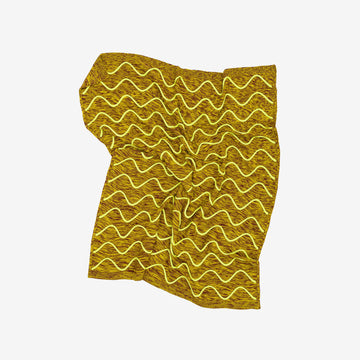 Golden Olive Wine | Squiggle Stripe Knit Throw Blanket