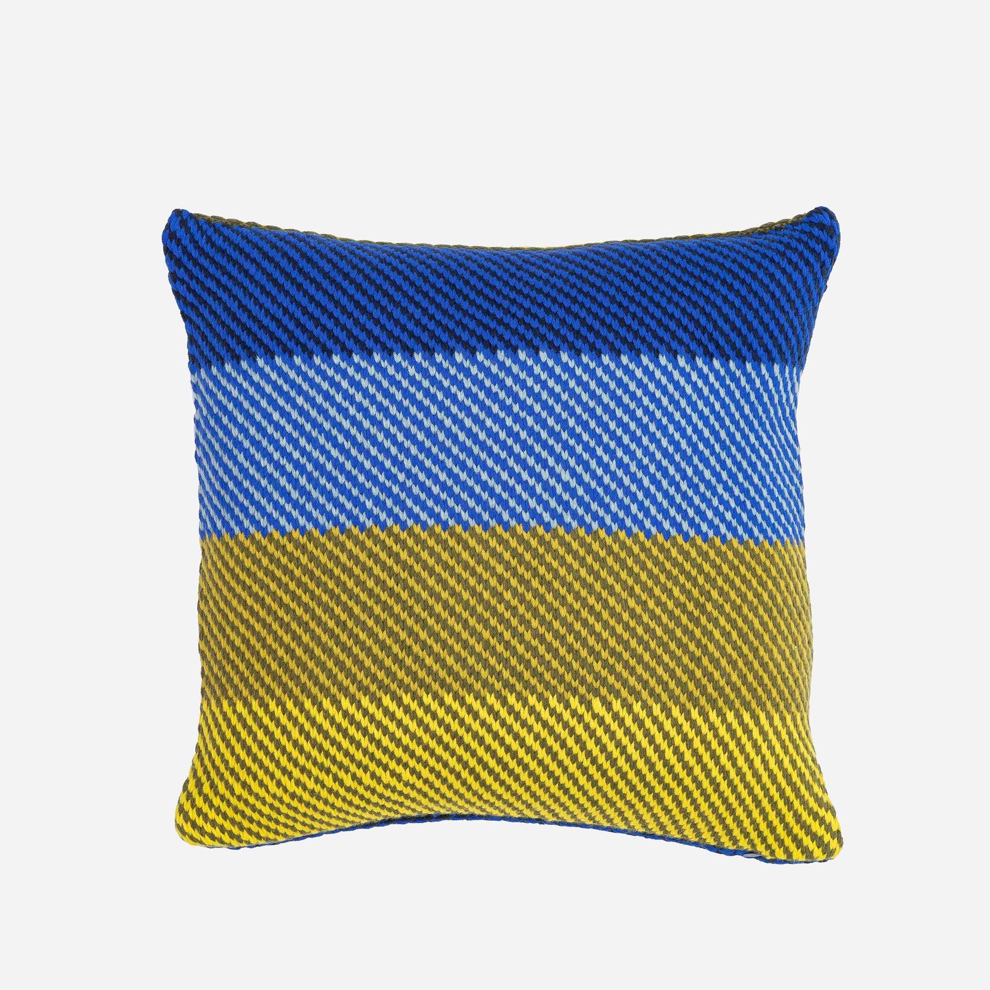 Slant Stripes Diagonal Knit Pillow Cover Gradient