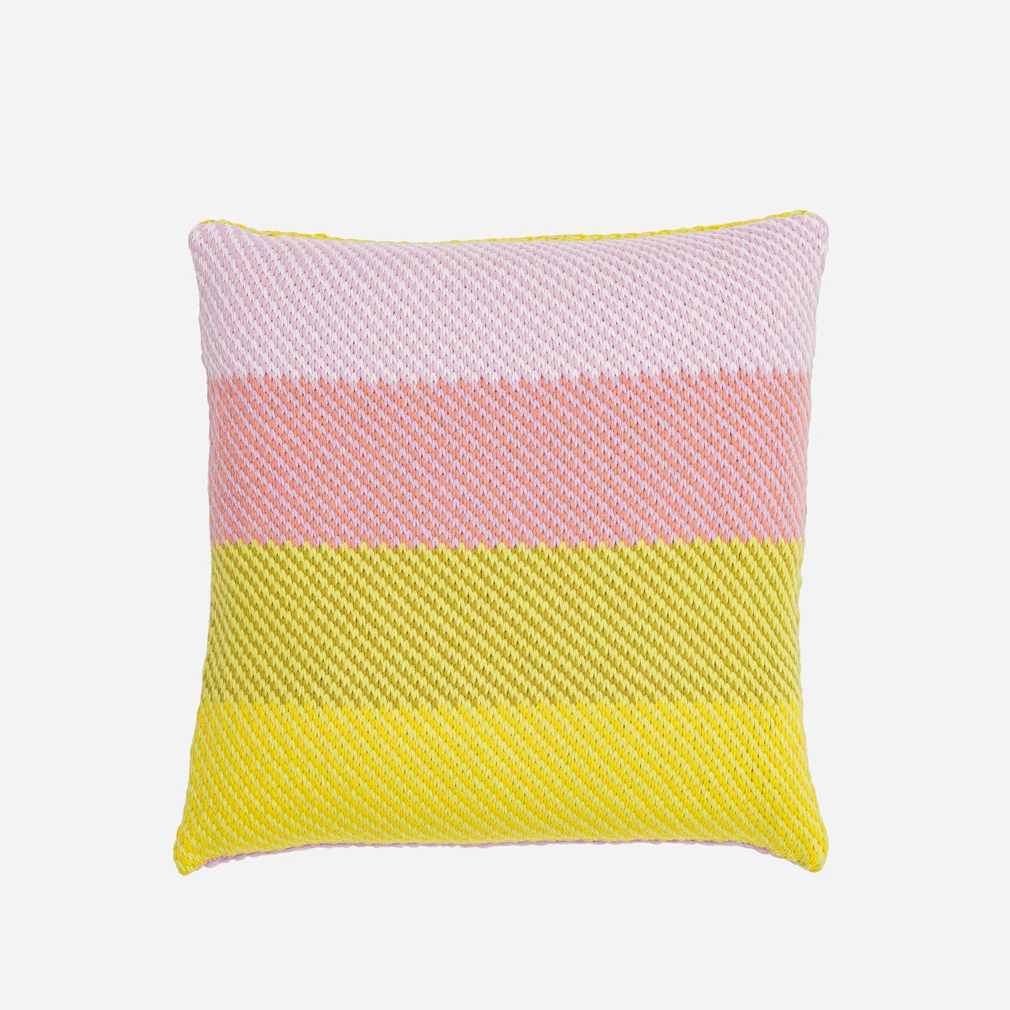 Slant Stripes Diagonal Knit Pillow Cover Gradient