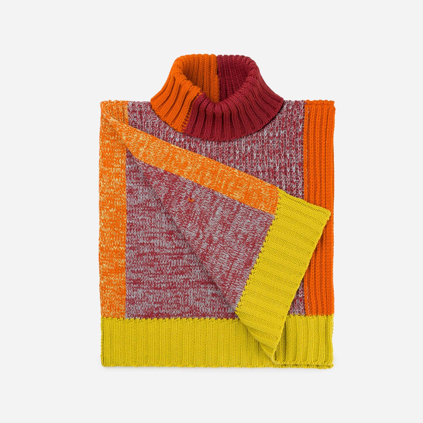 Knit Dickie Static Swatch Marled Tabard Turtleneck