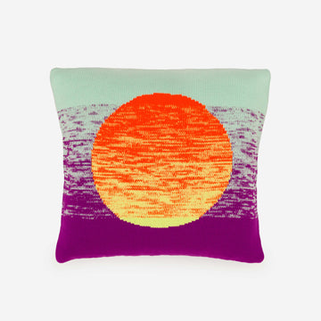 Violet Poppy | Sunrise Sunset Circle Gradient Ombre Stripe Pillow Case