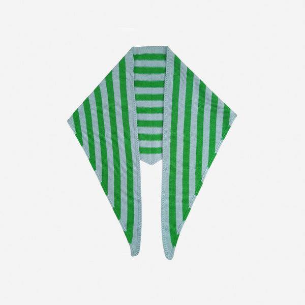 Kelly Stone Blue | Simple Stripe Triangle Scarf