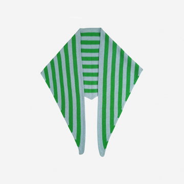 Kelly Stone Blue | Simple Stripe Triangle Scarf