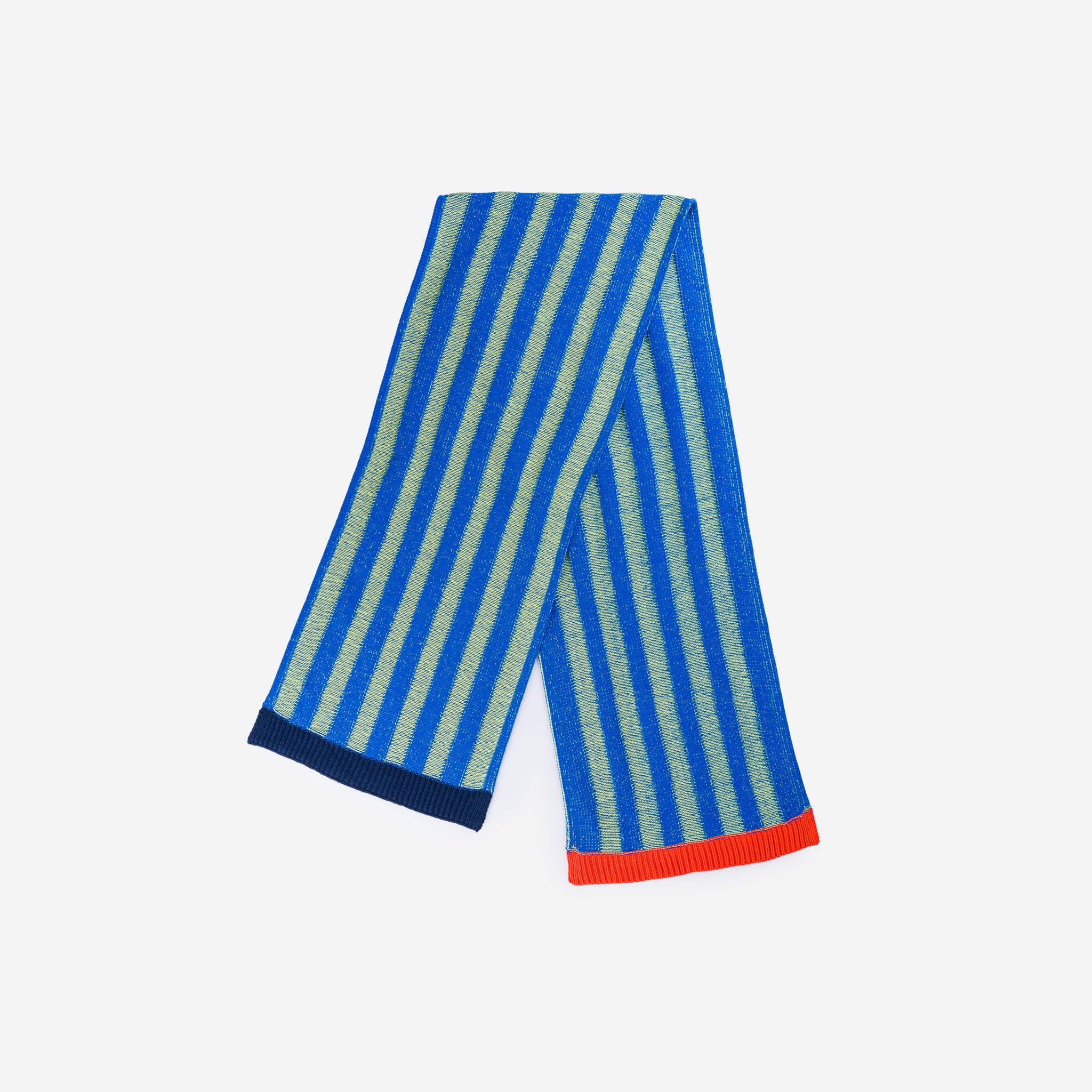 Big Stripe Knit Scarf Womens Scarf Colorful Stripes Blue Green Yellow ...