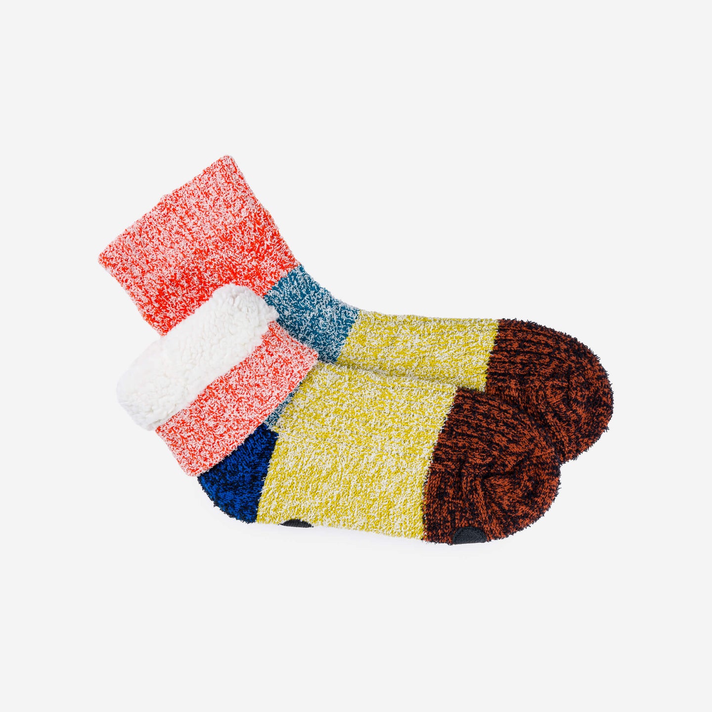 Color Band Knit House Socks
Cold Feet Warm Fleece Indoor Waffle Knit Unisex Cozy Holiday Gifts