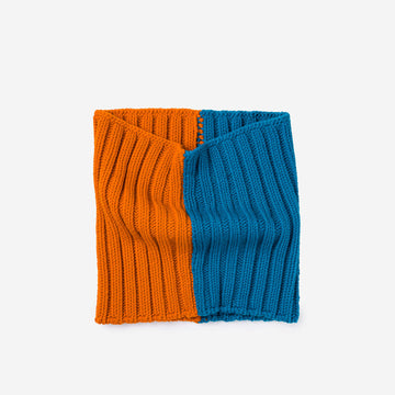 Teal | Chunky Colorblock Knit Snood 