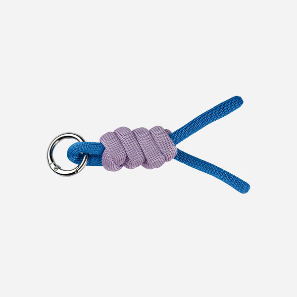 Cobalt | Repurposed Yarn Colorblock Knot Keychain