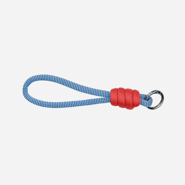 Cobalt | Repurposed Yarn Colorblock Loop Keychain