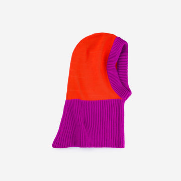 Poppy Magenta | Colorblock Knit Hood