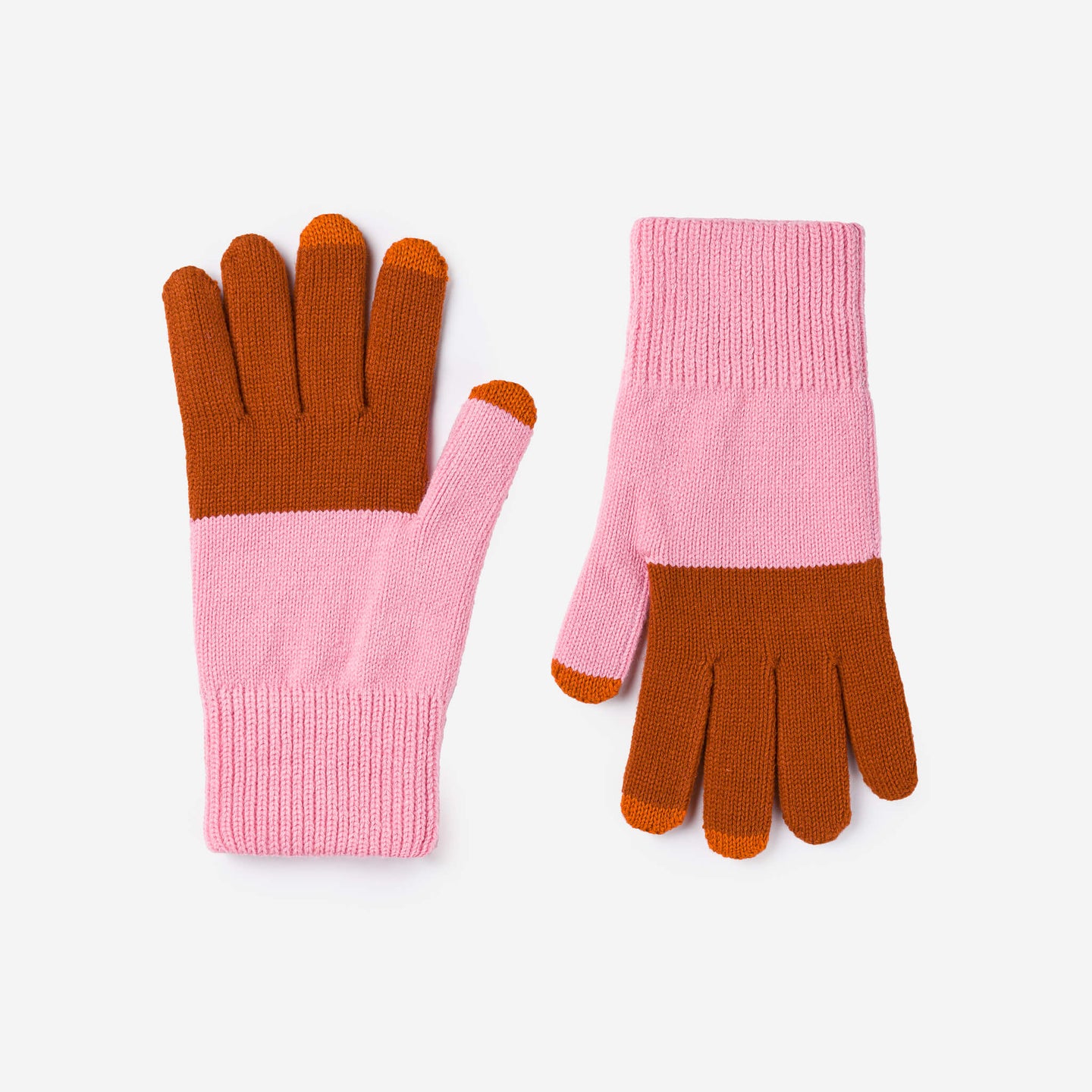 Colorblock Knit Touchscreen One Size Glove Colorful Fingertips Colorful Cute Girlie Gloves Holiday Gift