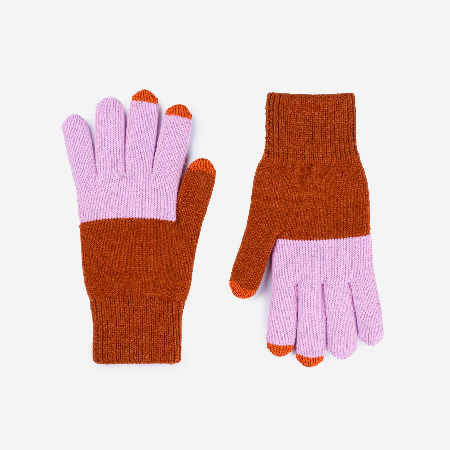 Colorblock Knit Touchscreen One Size Glove Colorful Fingertips Colorful Cute Gloves Holiday Gift