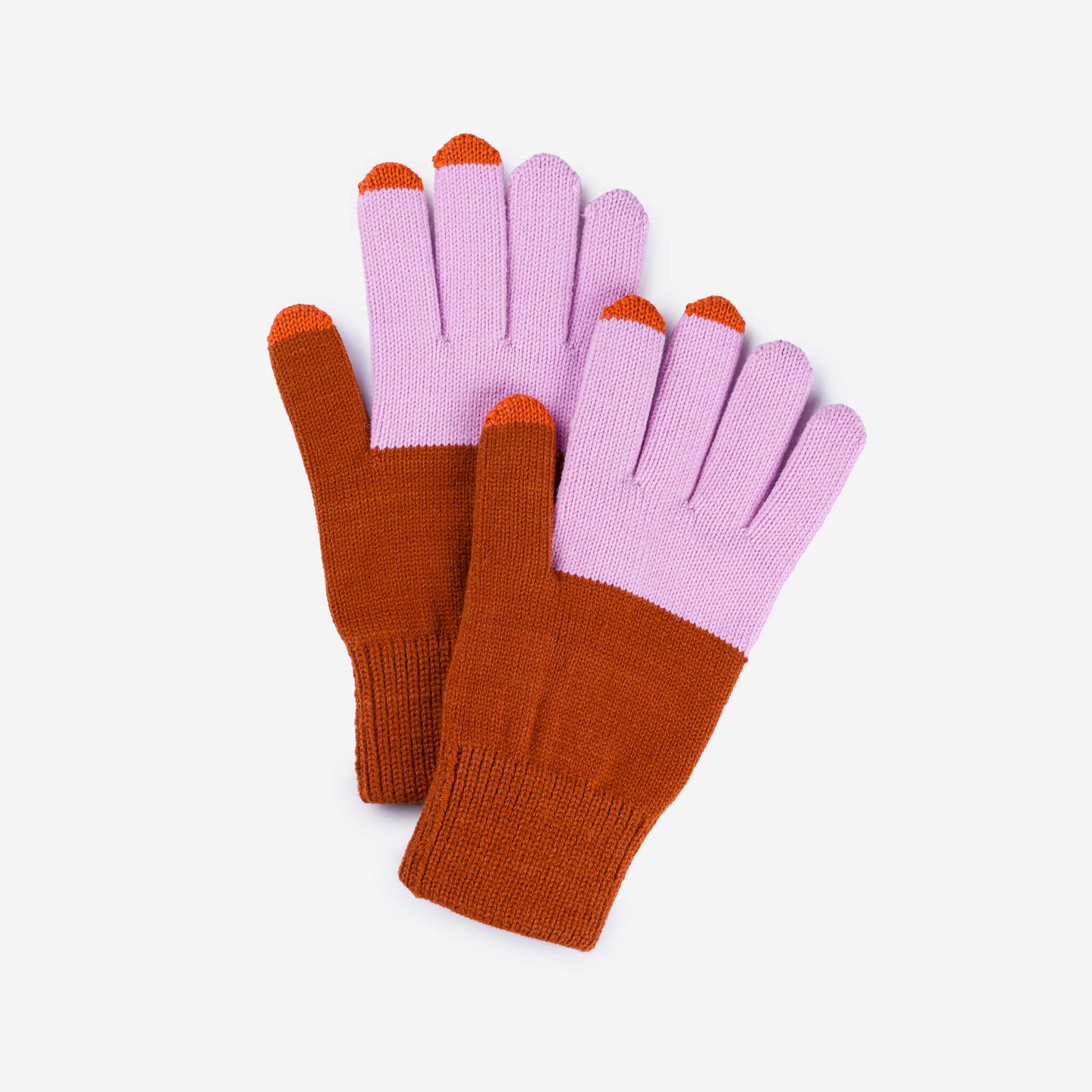 Colorblock Knit Touchscreen One Size Glove Colorful Fingertips Colorful Cute Gloves Holiday Gift