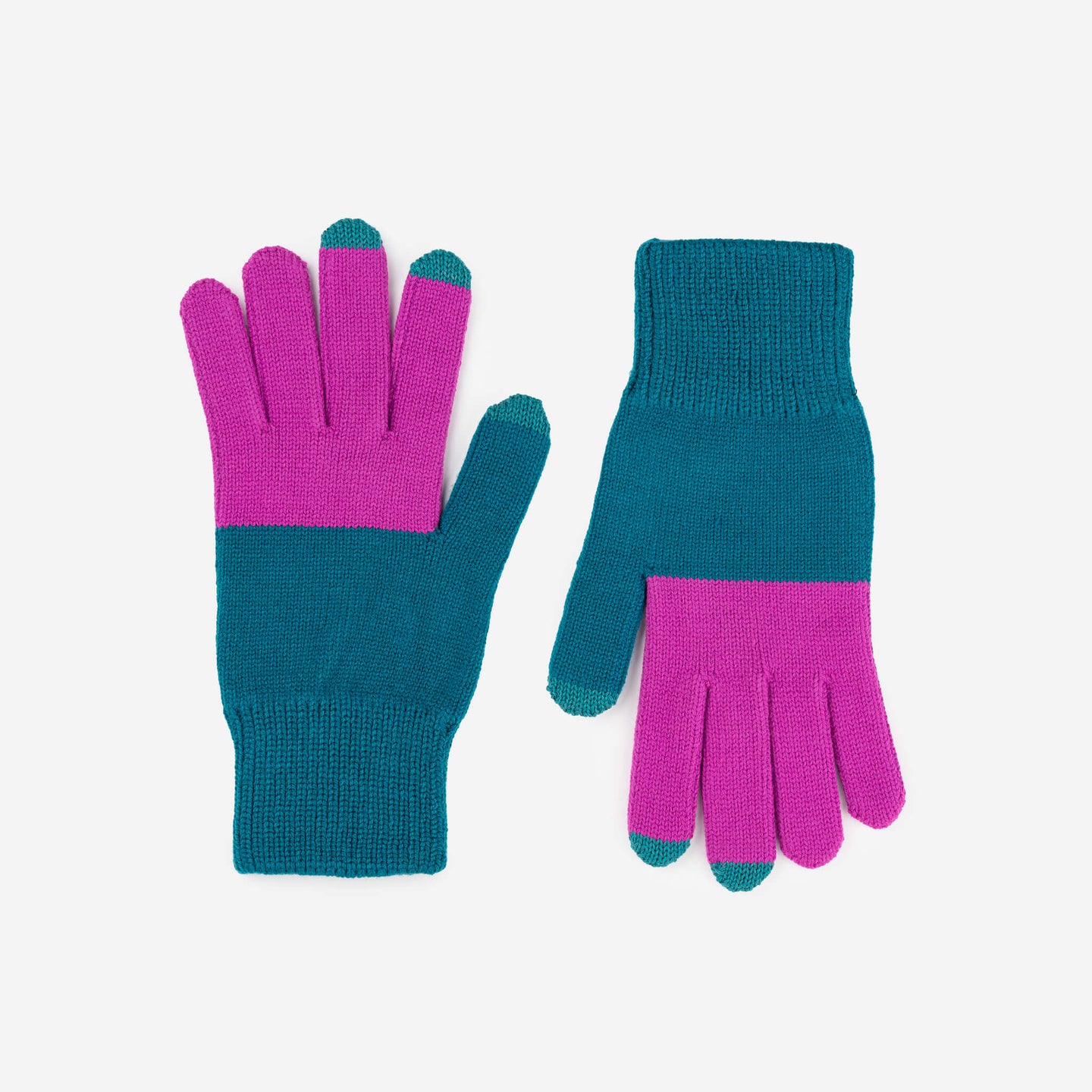 Colorblock Knit Touchscreen One Size Glove Colorful Fingertips Colorful Cute Gloves Holiday Gift