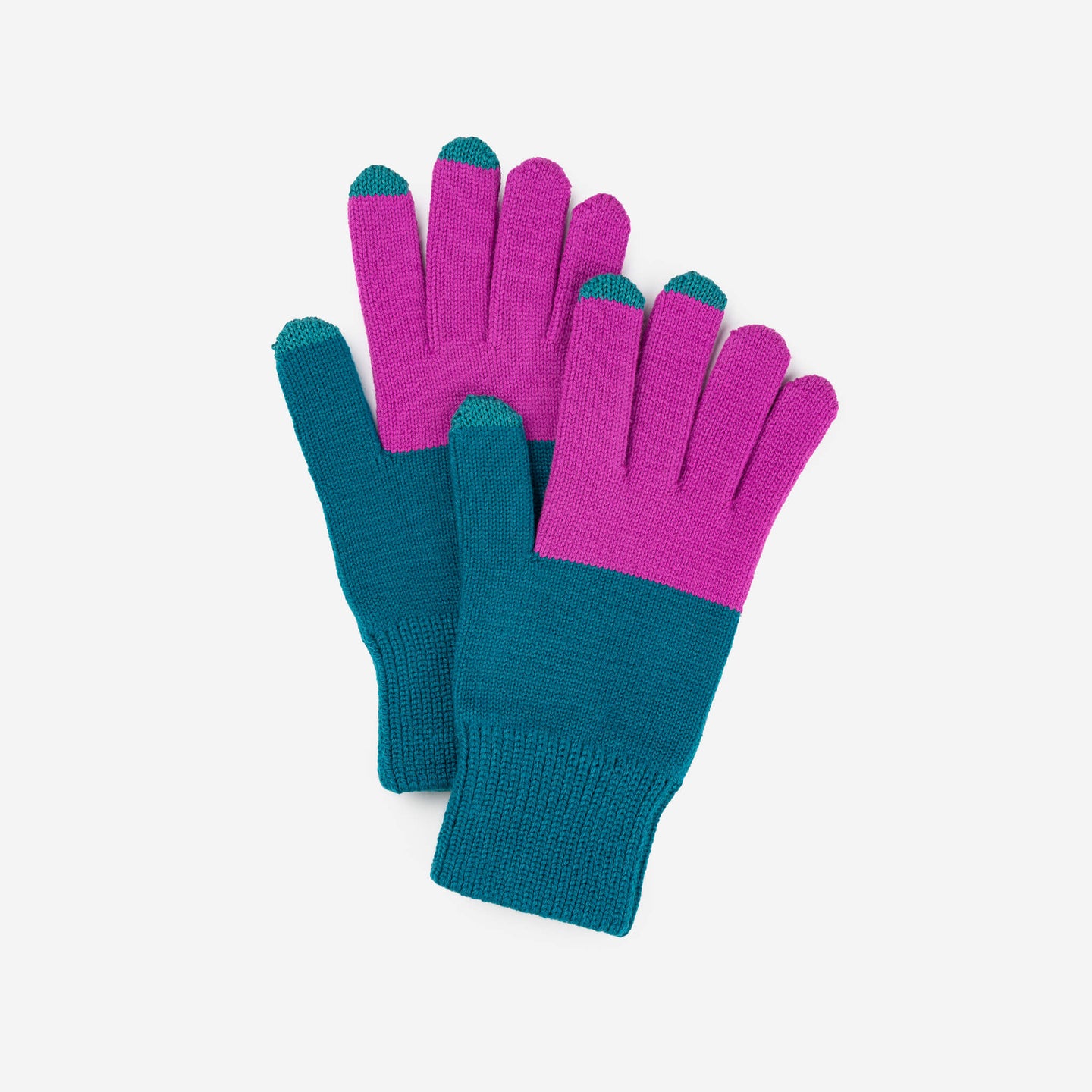 Colorblock Knit Touchscreen One Size Glove Colorful Fingertips Colorful Cute Gloves Holiday Gift