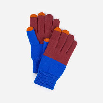 Ruby Cobalt | Mens Touchscreen Knit Gloves Extra Large Hands Stretch