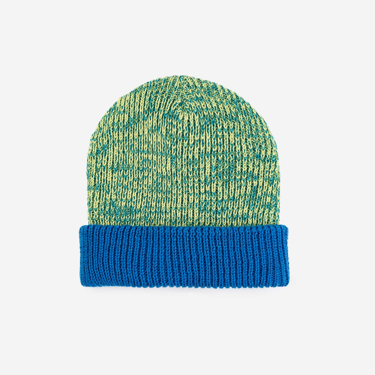 Colorblock Plush Knit Beanie Stretchy Hat Large Head Cuff