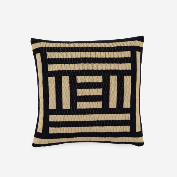 Black | Columns Pillow Cover Reversible Bold Graphic