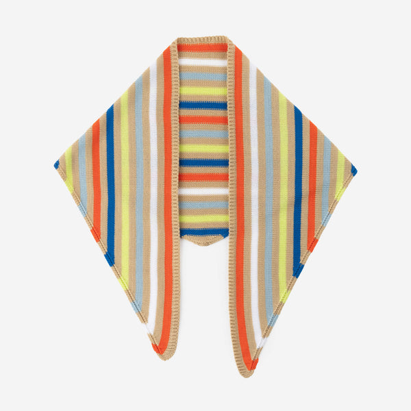 Sand | Color Stripe Triangle Scarf