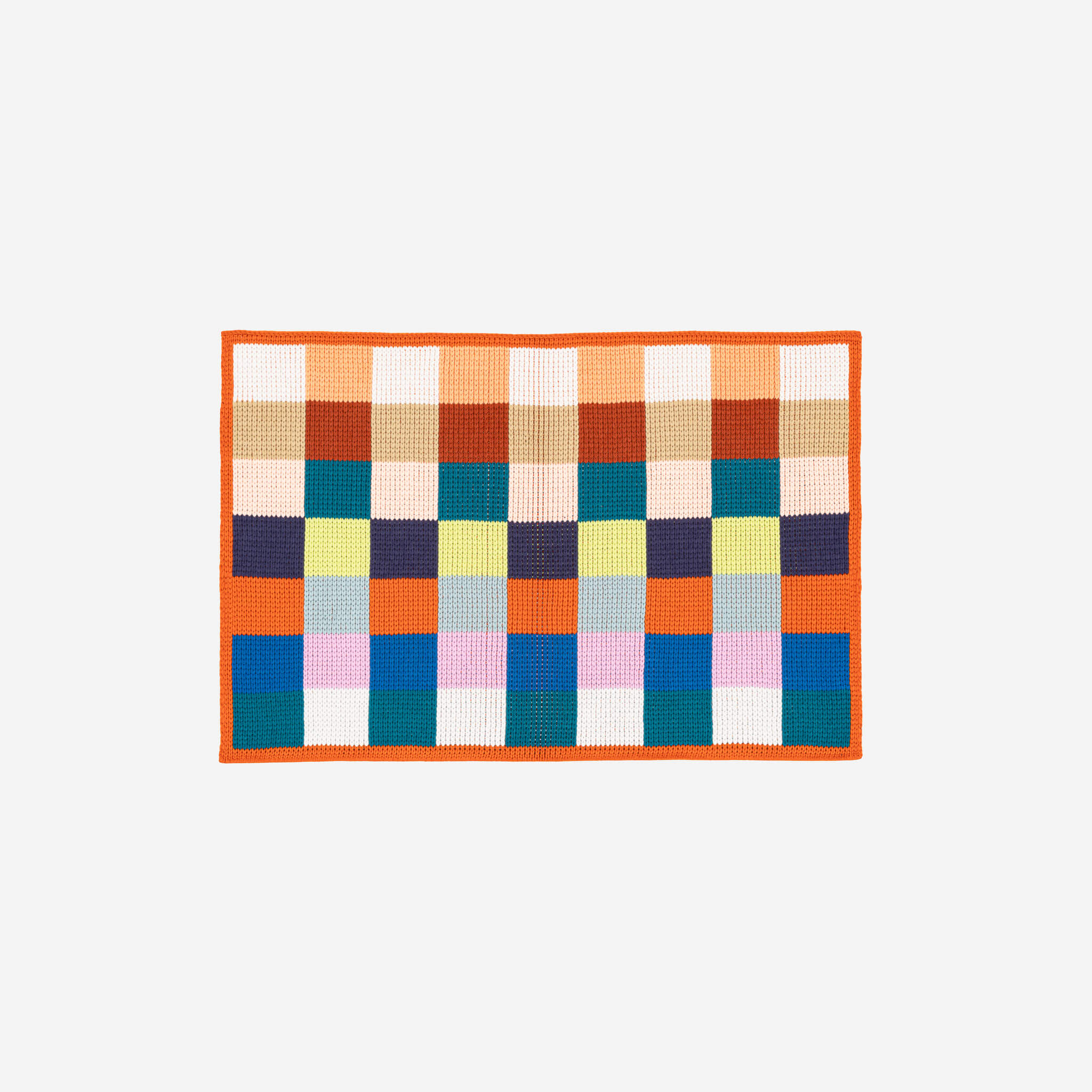 Bright Colorblock Rug Colorblock Mini Rug Colorful Low Pile Flatweave Knit Accent Thick ...