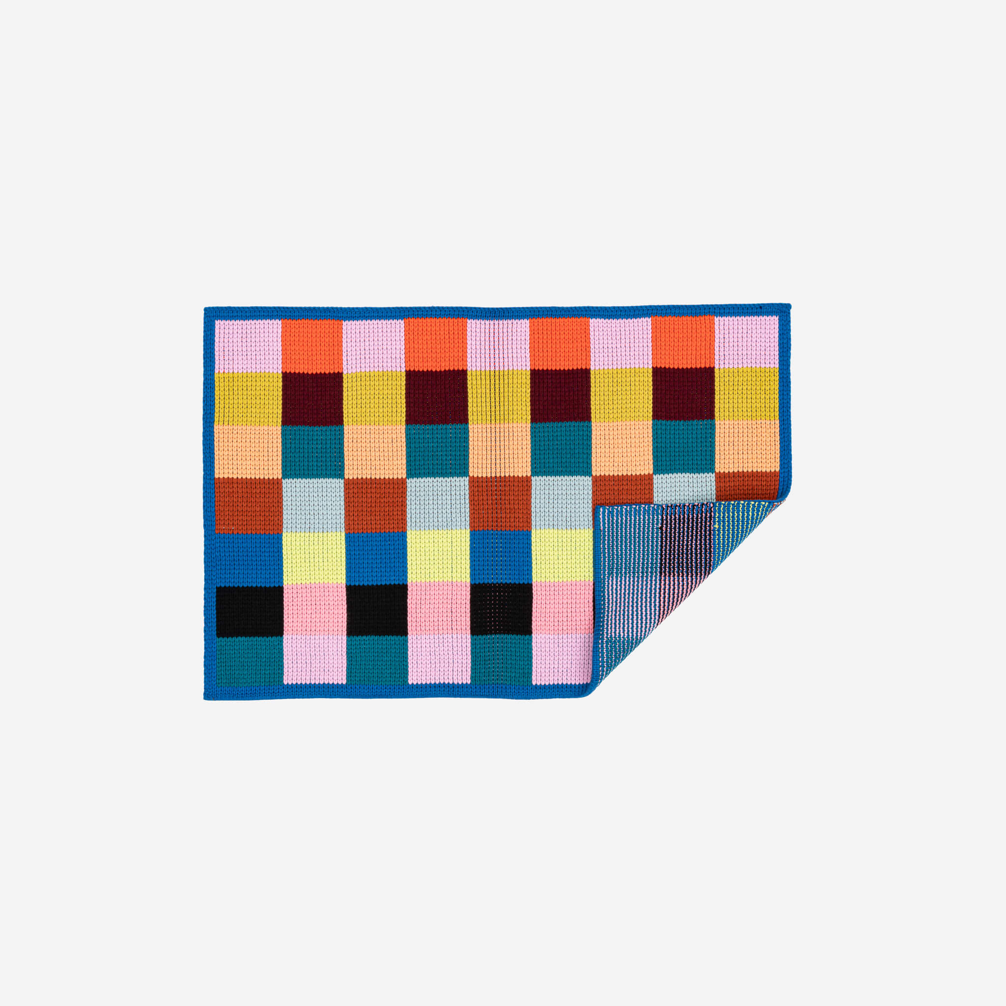 Colorblock Rug Colorful Colorblock Mini Rug Colorful Low Pile Flatweave Knit Accent Thick ...