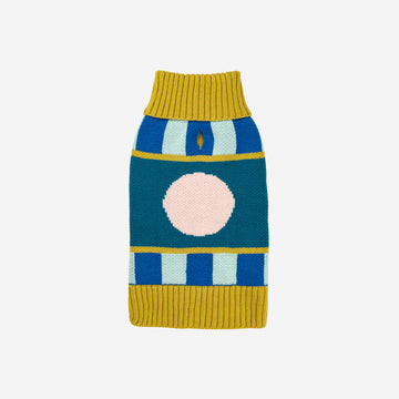 Cobalt | Stripe Dot Dog Sweater