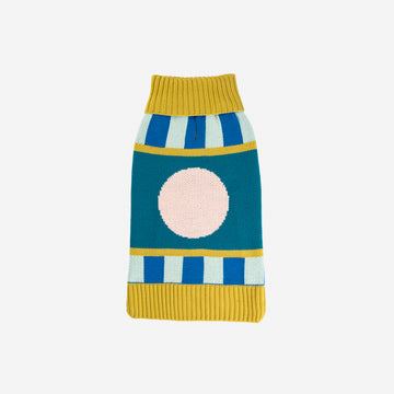 Cobalt | Stripe Dot Dog Sweater