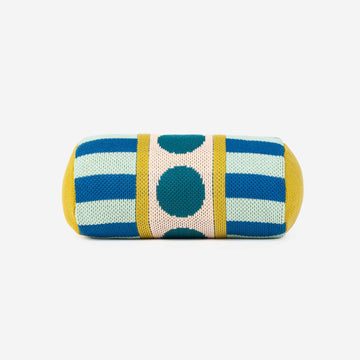 Cobalt | Stripe Dot Bolster Pillow