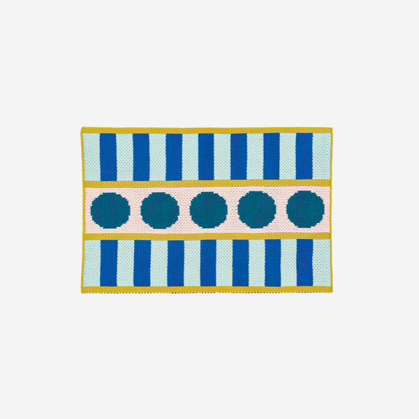 Cobalt | Stripe Dot Mini Rug