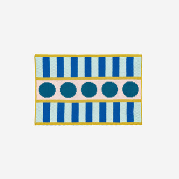 Cobalt | Stripe Dot Mini Rug