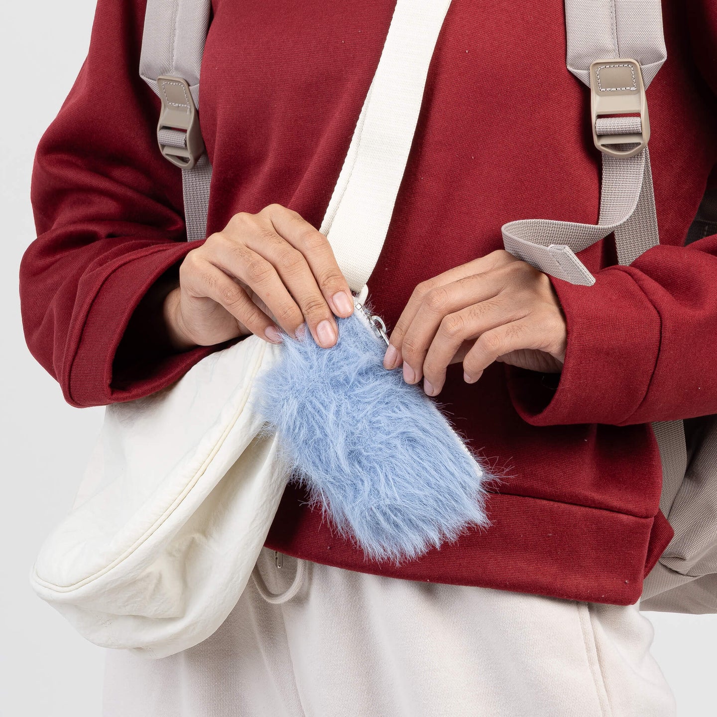 Faux Fur Pouch Bag Charm