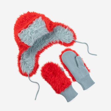 Poppy Stone Blue | Faux Fur Trapper Hat