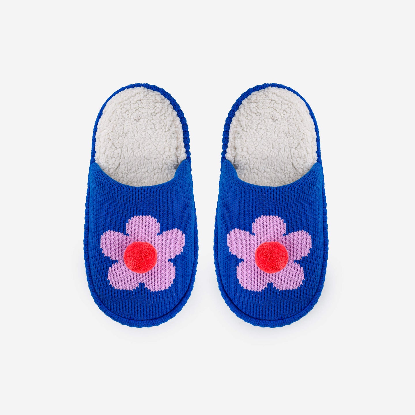 Flower Pom Slide Slippers Cute Spa Slippers Daisy Comfy Cozy Warm Backless Slides