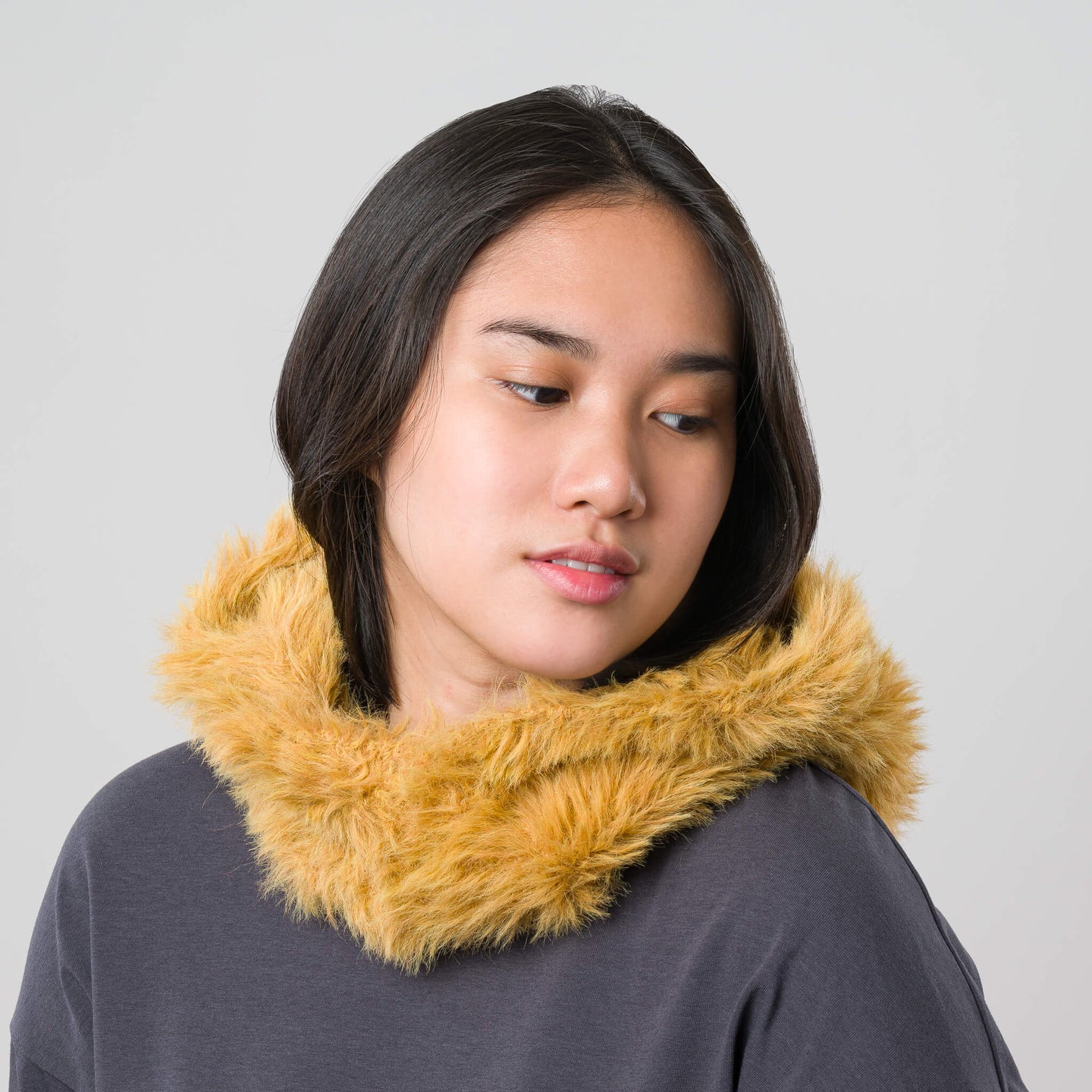 Fuzzy Faur Fur Knit Hood Animal Spirit