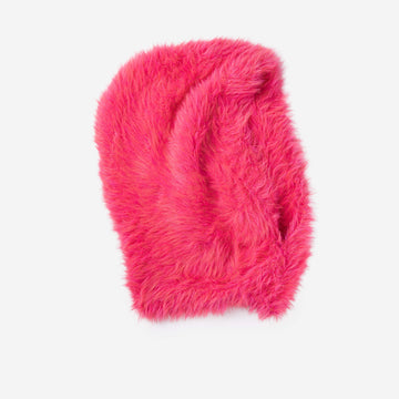 Fuchsia | Fuzzy Faur Fur Knit Hood Animal Spirit