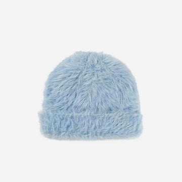 Periwinkle | Fuzzy Faur Fur Knit Beanie Slouchy Winter Hat Animal Spirit