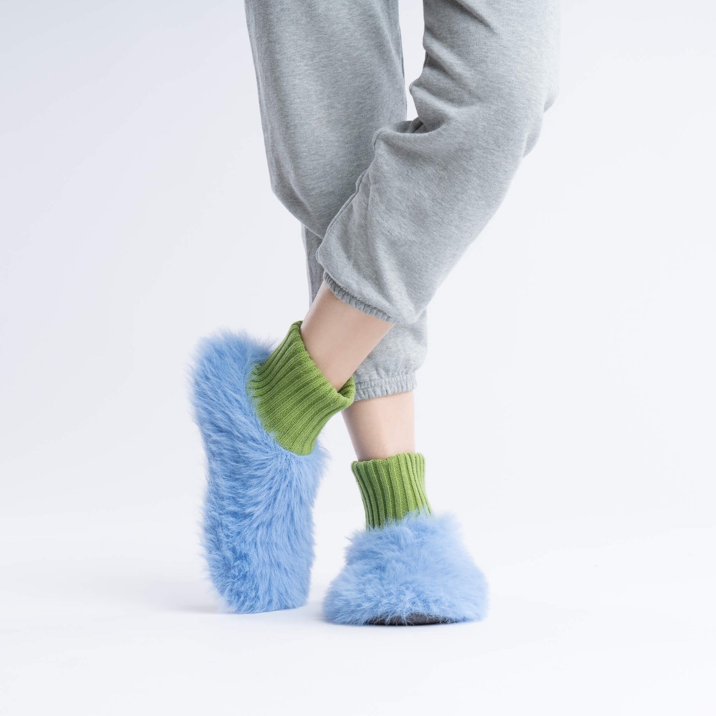 Furry Fuzzy Sock Slippers Monster Muppet Booties Warm Fuzzy Slippers