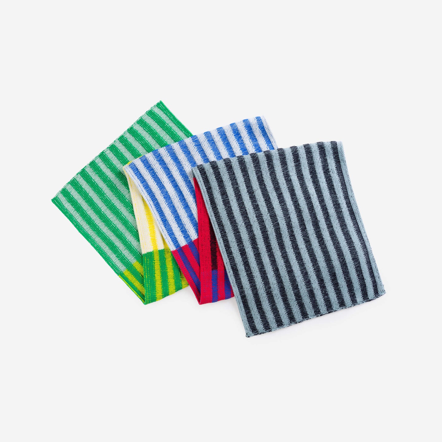 High Low Stripe Scarf Womens Warm Scarf Colorful Rib Pattern