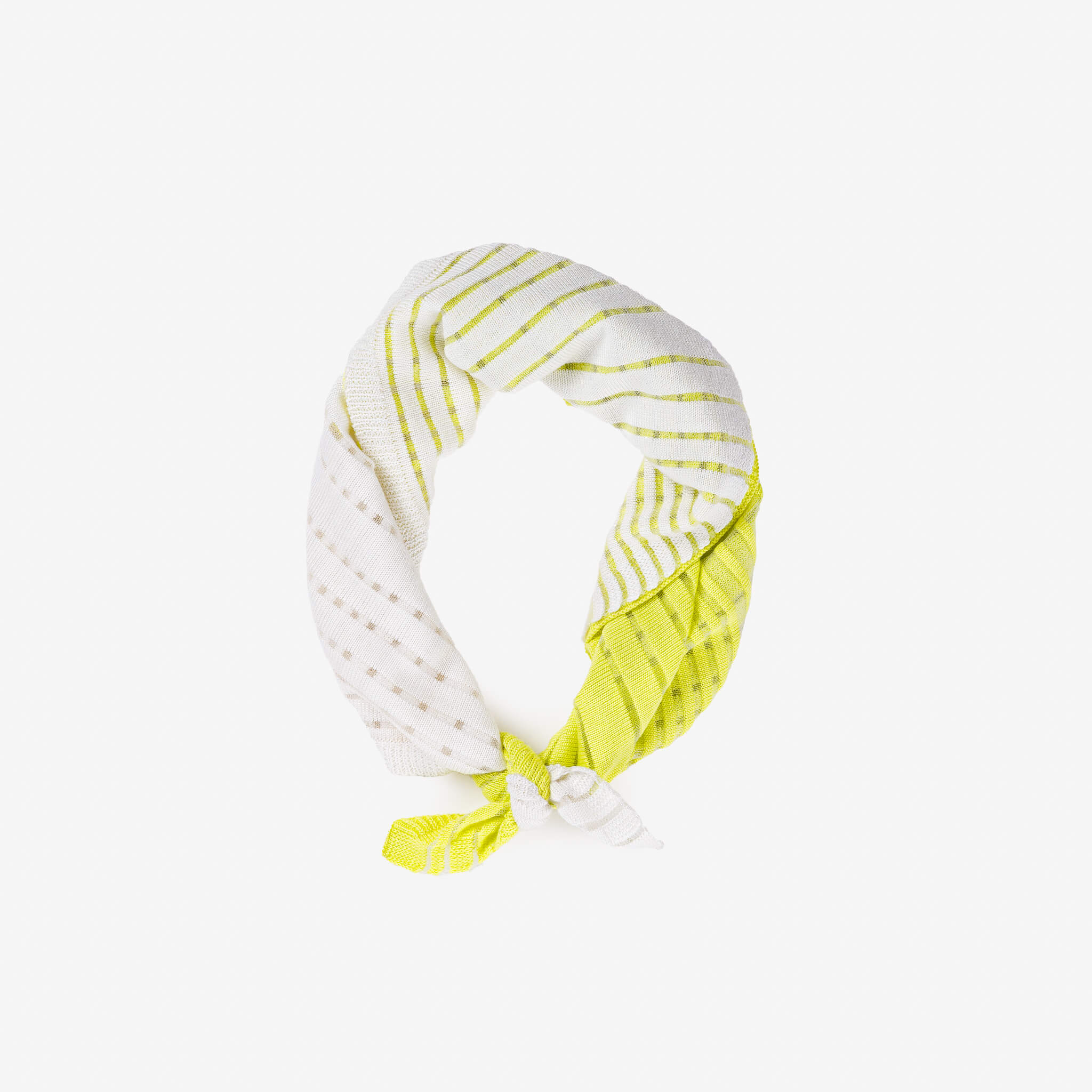 Horizon Knit Bandana Stripes See Scarf Kerchief Through – Soft Light Head VERLOOP knits 