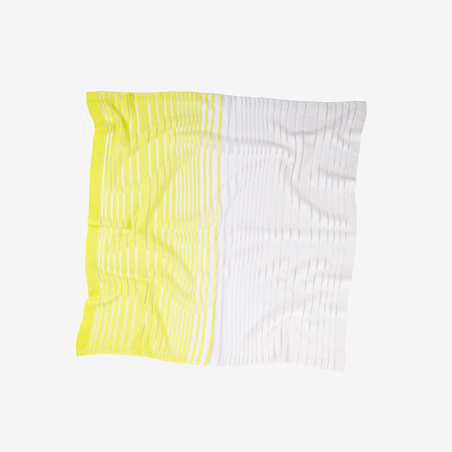 Lime White | Horizon Bandana Sheer Knit Scarf Stripes
